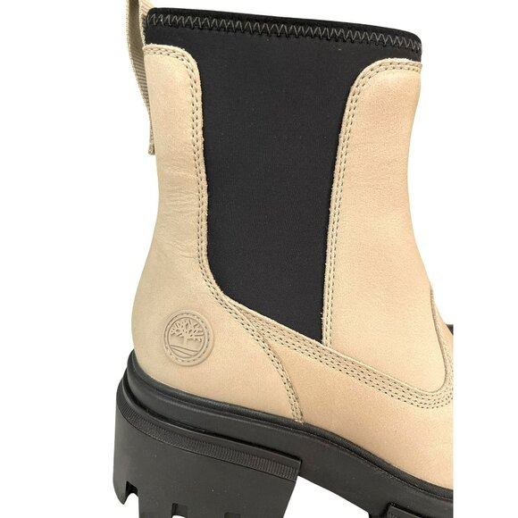 New Timberland Everleigh Chelsea Beige Chunky Sole Chelsea Boots Size 7.5 - Picture 2 of 8